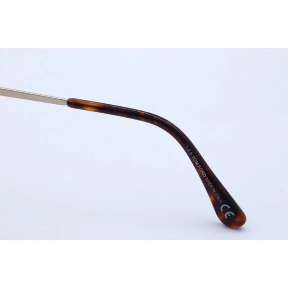 Authentic Tom Ford TF 5546-B 052 Half Rim Havana Eyeglasses Clear Lenses 54mm